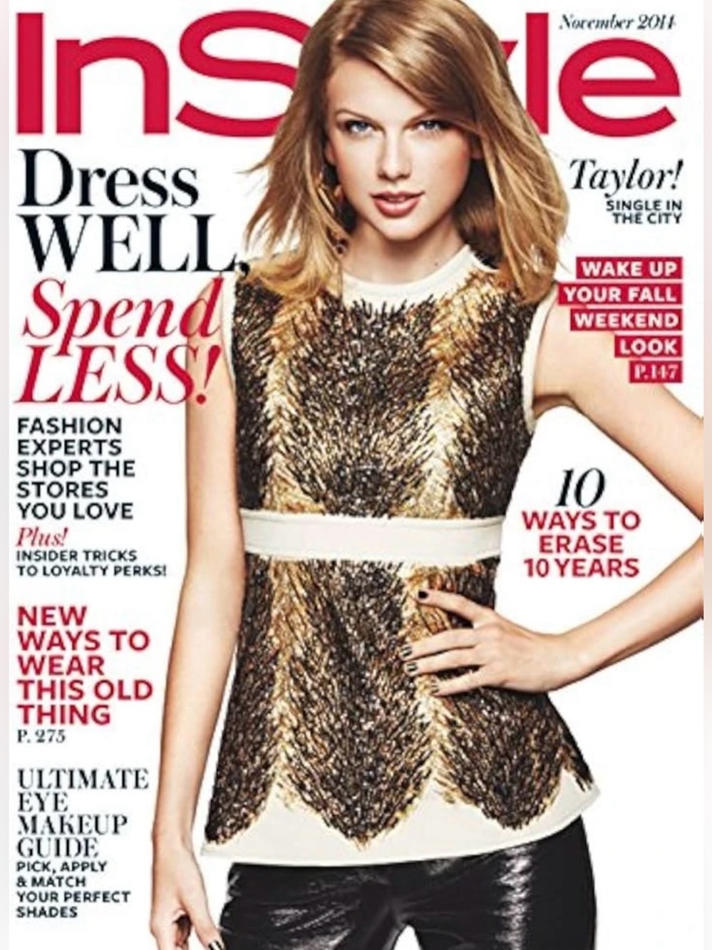 In Style U.S. November 2014 Taylor Swift Full Magazine No Label